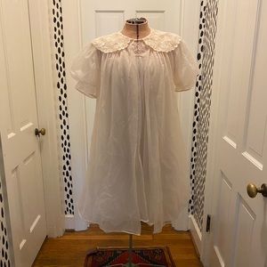 Vintage small ivory peignoir nightgown
